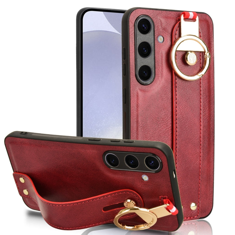 Wristband Leather Back Phone Case, For Samsung Galaxy A05s 4G, For Samsung Galaxy S24 Ultra 5G, For Samsung Galaxy M34 5G, For Samsung Galaxy Z Fold4, For Samsung Galaxy S24+ 5G, For Samsung Galaxy Z Flip4, For Samsung Galaxy S23 FE 5G                 ...
