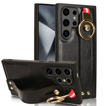 Wristband Leather Back Phone Case, For Samsung Galaxy Z Fold4, For Samsung Galaxy A05s 4G, For Samsung Galaxy S24 Ultra 5G, For Samsung Galaxy M34 5G, For Samsung Galaxy S23 FE 5G, For Samsung Galaxy S24+ 5G, For Samsung Galaxy Z Flip4                 ...