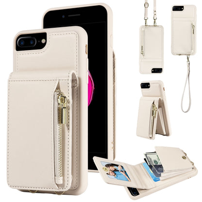 Crossbody Lanyard Zipper Wallet Leather Phone Case, For iPhone XS Max, For iPhone 7 Plus / 8 Plus