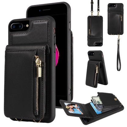 Crossbody Lanyard Zipper Wallet Leather Phone Case, For iPhone XS Max, For iPhone 7 Plus / 8 Plus