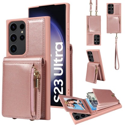 Crossbody Lanyard Zipper Wallet Leather Phone Case, For Samsung Galaxy S24 Ultra 5G, For Samsung Galaxy S23 FE 5G, For Samsung Galaxy S23 Ultra 5G, For Samsung Galaxy S23+ 5G, For Samsung Galaxy A13 4G / 5G, For Samsung Galaxy S22 Ultra 5G             ...