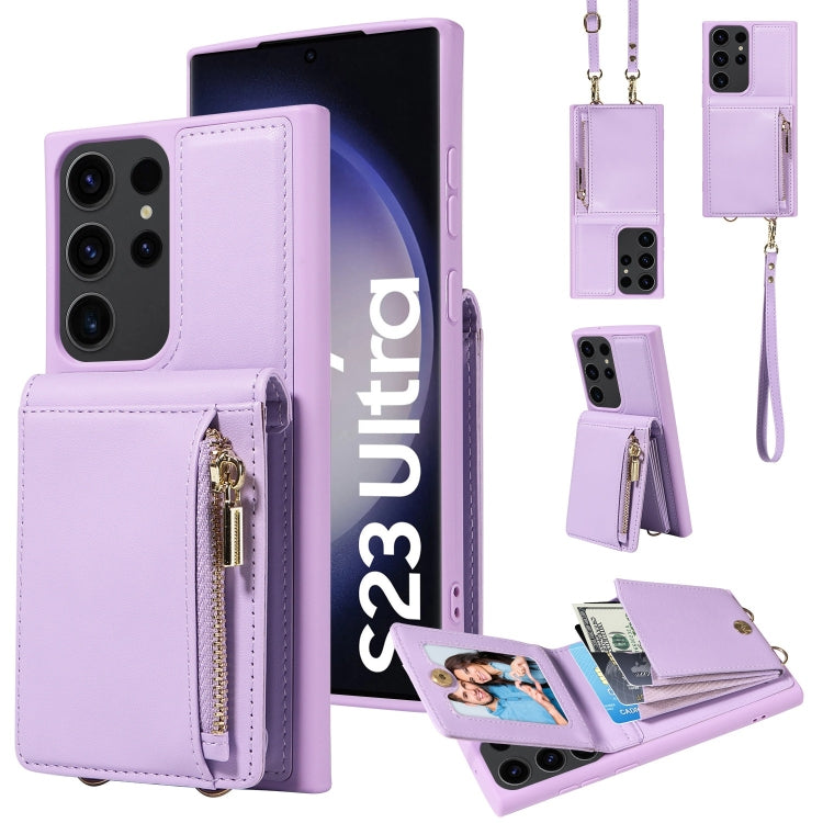 Crossbody Lanyard Zipper Wallet Leather Phone Case, For Samsung Galaxy S24 Ultra 5G, For Samsung Galaxy S23 FE 5G, For Samsung Galaxy S23 Ultra 5G, For Samsung Galaxy S23+ 5G, For Samsung Galaxy A13 4G / 5G, For Samsung Galaxy S22 Ultra 5G             ...