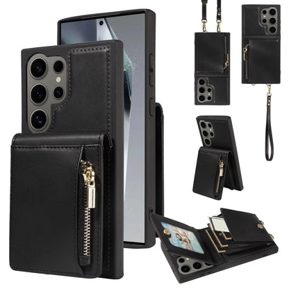 Crossbody Lanyard Zipper Wallet Leather Phone Case, For Samsung Galaxy S24 Ultra 5G, For Samsung Galaxy S23 FE 5G, For Samsung Galaxy S23 Ultra 5G, For Samsung Galaxy S23+ 5G, For Samsung Galaxy A13 4G / 5G, For Samsung Galaxy S22 Ultra 5G             ...