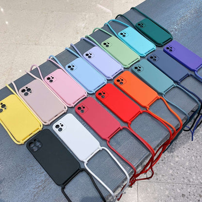 Crossbody Lanyard Liquid Silicone Case, For iPhone 17 Pro Max, For iPhone 17 Pro, For iPhone 17, For iPhone Air