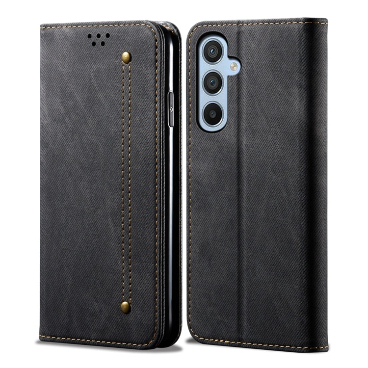 Denim Texture Casual Style Horizontal Flip Leather Case, For Samsung Galaxy M55 5G, For Samsung Galaxy M15 / F15 5G, For Samsung Galaxy A35 5G, For Samsung Galaxy A05, For Samsung Galaxy A05s, For Samsung Galaxy F34 5G, For Samsung Galaxy M34 5G       ...