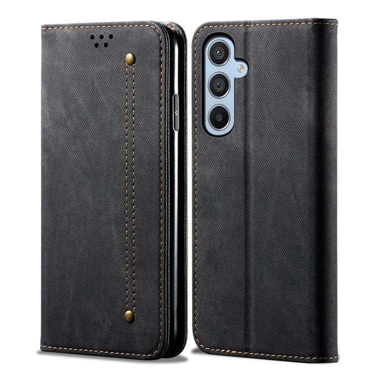 Denim Texture Casual Style Horizontal Flip Leather Case, For Samsung Galaxy M55 5G, For Samsung Galaxy M15 / F15 5G, For Samsung Galaxy A35 5G, For Samsung Galaxy A05, For Samsung Galaxy A05s, For Samsung Galaxy F34 5G, For Samsung Galaxy M34 5G       ...