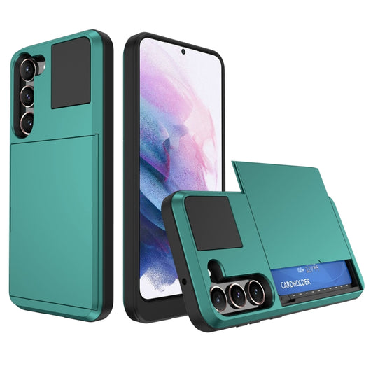 Multifunction Armor Slide Card Slot Phone Case, For Samsung Galaxy S23 Ultra 5G, For Samsung Galaxy S23 5G, For Samsung Galaxy S20 FE, For Samsung Galaxy S22 Ultra 5G, For Samsung Galaxy S22+ 5G, For Samsung Galaxy S22 5G, For Samsung Galaxy S21 5G    ...