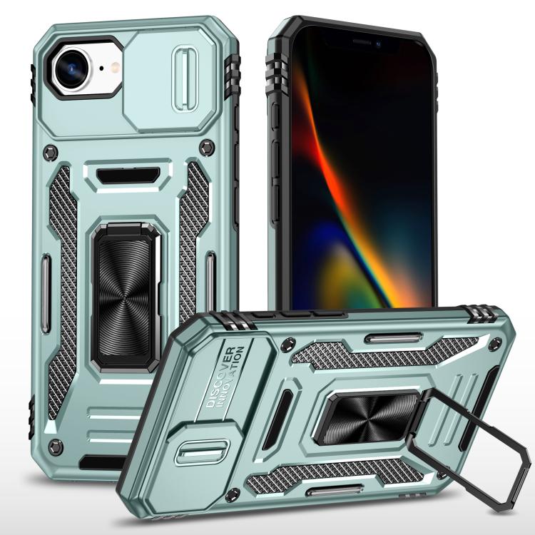 Armor PC + TPU Camera Shield Phone Case, For iPhone 18 Pro / 17 Pro, For iPhone 18 Pro Max / 17 Pro Max, For iPhone 17e / 16e, For iPhone 17, For iPhone Air, For iPhone 16 Pro Max