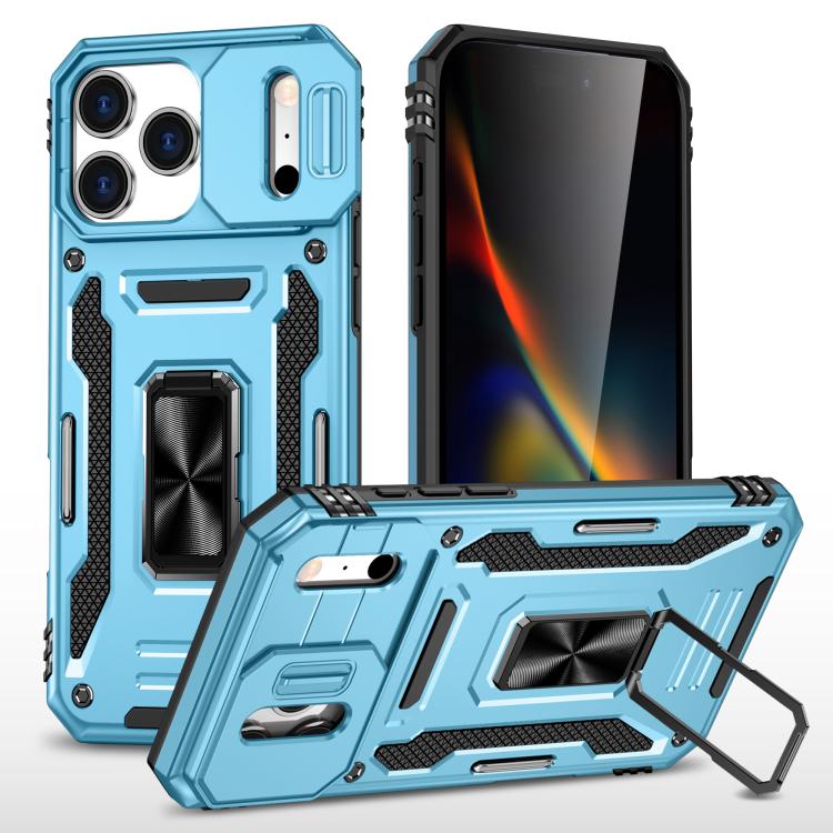 Armor PC + TPU Camera Shield Phone Case, For iPhone 18 Pro / 17 Pro, For iPhone 18 Pro Max / 17 Pro Max, For iPhone 17e / 16e, For iPhone 17, For iPhone Air, For iPhone 16 Pro Max