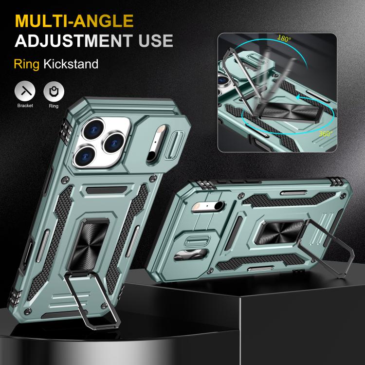Armor PC + TPU Camera Shield Phone Case, For iPhone 18 Pro / 17 Pro, For iPhone 18 Pro Max / 17 Pro Max, For iPhone 17e / 16e, For iPhone 17, For iPhone Air, For iPhone 16 Pro Max