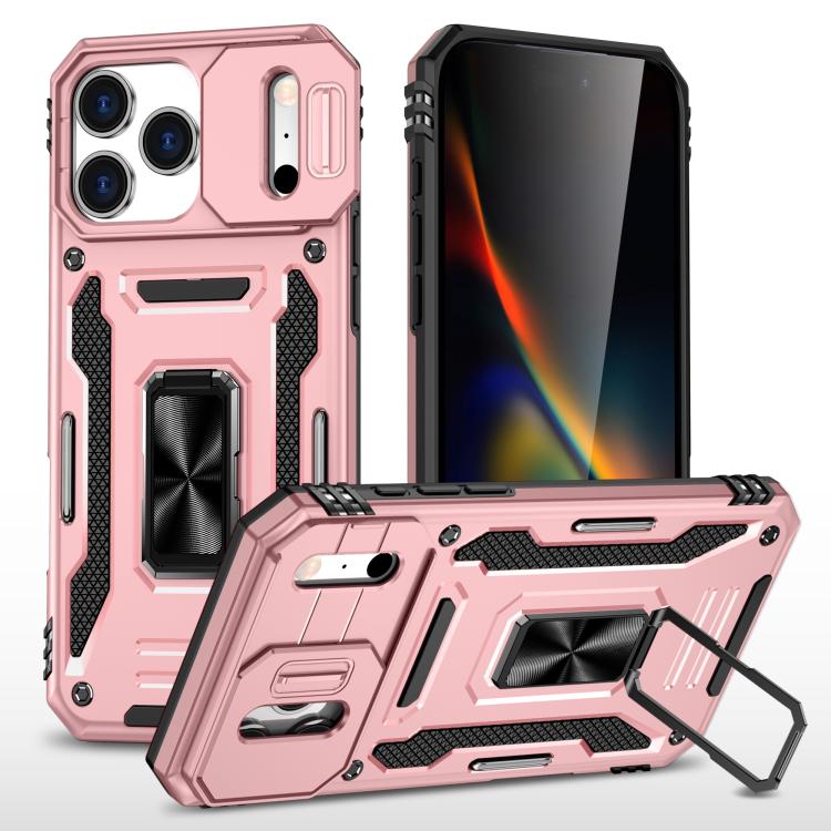 Armor PC + TPU Camera Shield Phone Case, For iPhone 18 Pro / 17 Pro, For iPhone 18 Pro Max / 17 Pro Max, For iPhone 17e / 16e, For iPhone 17, For iPhone Air, For iPhone 16 Pro Max