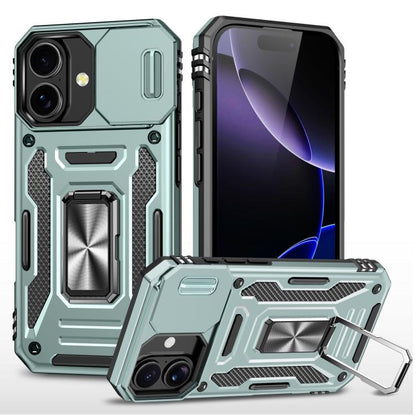 Armor PC + TPU Camera Shield Phone Case, For iPhone 17e / 16e, For iPhone 17 Pro Max, For iPhone 17 Pro, For iPhone 17, For iPhone Air, For iPhone 16 Pro Max