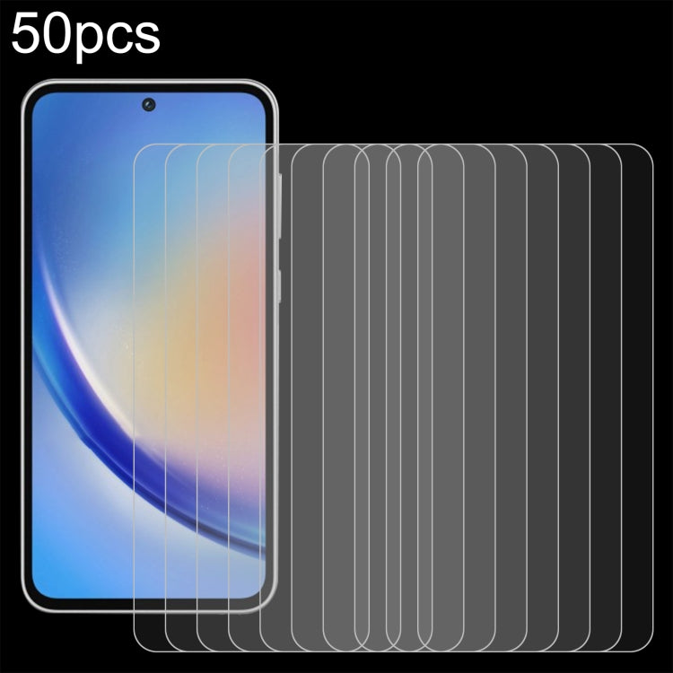 50pcs 0.26mm 9H 2.5D Tempered Glass Film, For Samsung Galaxy M06 5G, For Samsung Galaxy F06 5G, For Samsung Galaxy A06 5G, For Samsung Galaxy A35 / M35 / A36, For Samsung Galaxy A05s / M14 4G, For Samsung Galaxy F14 4G, For Samsung Galaxy S24 FE 5G    ...