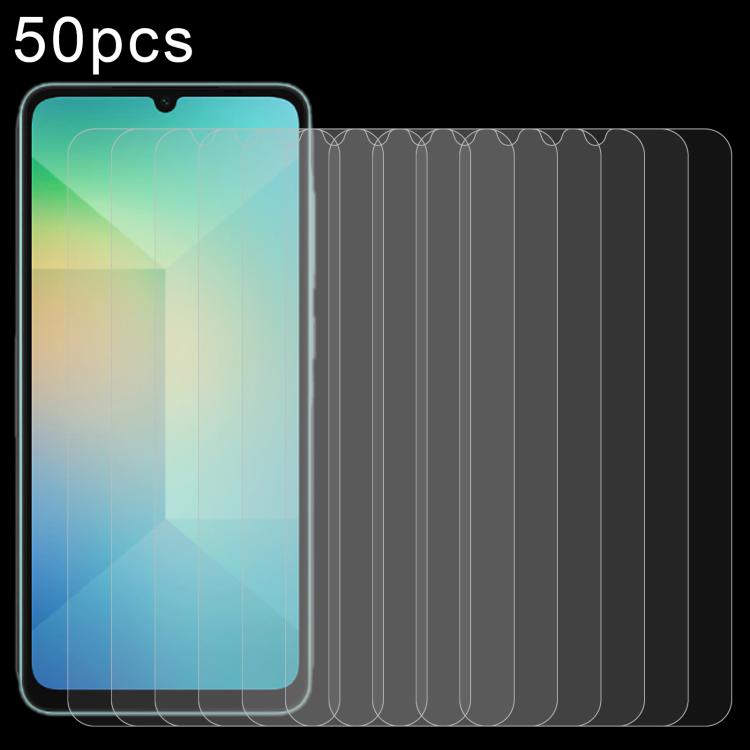 50pcs 0.26mm 9H 2.5D Tempered Glass Film, For Samsung Galaxy M06 5G, For Samsung Galaxy F06 5G, For Samsung Galaxy A06 5G, For Samsung Galaxy A35 / M35 / A36, For Samsung Galaxy A05s / M14 4G, For Samsung Galaxy F14 4G, For Samsung Galaxy S24 FE 5G    ...