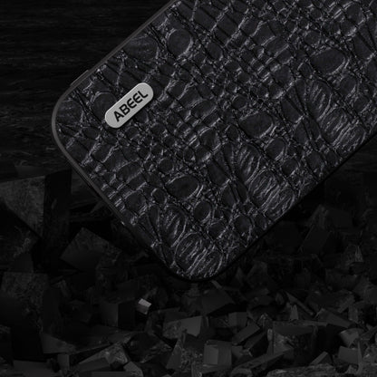 ABEEL Genuine Leather Canopy Black Edge Phone Case, For iPhone 15 Pro Max, For iPhone 15 Pro, For iPhone 15 Plus, For iPhone 15