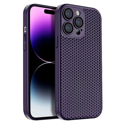 Honeycomb Radiating PC Phone Case, For iPhone 14 Plus, For iPhone 14, For iPhone 14 Pro, For iPhone 14 Pro Max, For iPhone 13 Pro Max, For iPhone 13 Pro