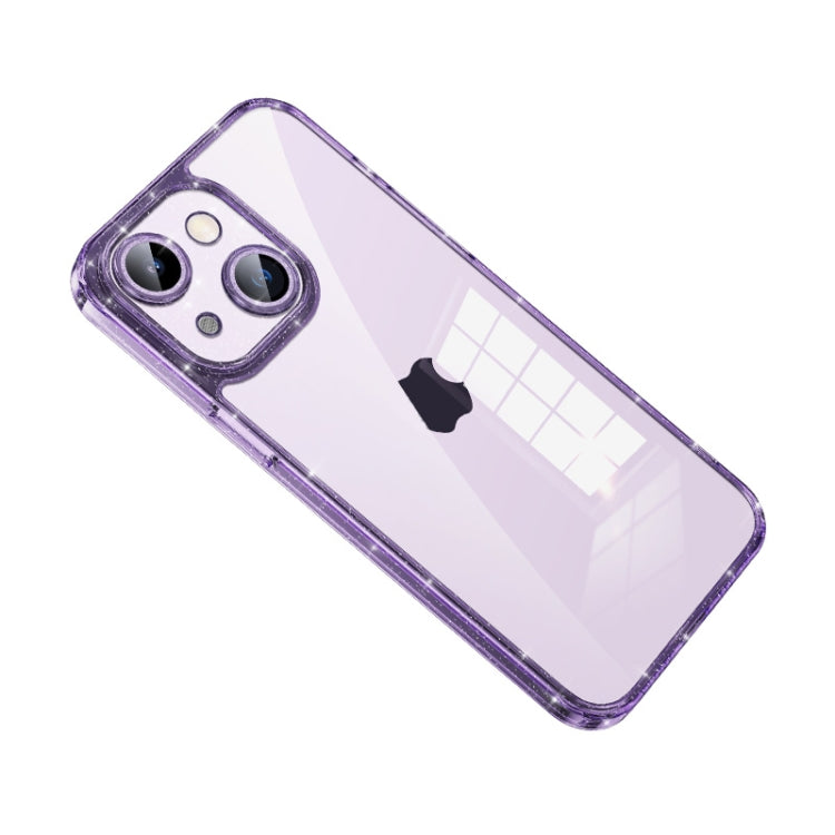 SULADA Glittery TPU + Tempered Glass Phone Case, For iPhone 14 Plus, For iPhone 14, For iPhone 14 Pro, For iPhone 14 Pro Max