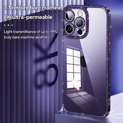 SULADA Glittery TPU + Tempered Glass Phone Case, For iPhone 14 Plus, For iPhone 14, For iPhone 14 Pro, For iPhone 14 Pro Max