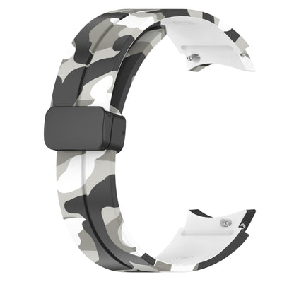 Magnetic Clasp Camouflage Silicone Watch Band, For Samsung Galaxy Watch5 / 5 Pro / Watch 4 / 4 Classic