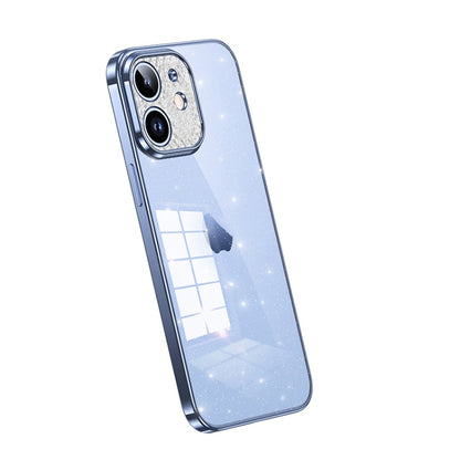 SULADA Electroplated Transparent Glittery TPU Phone Case, For iPhone 12 Pro Max, For iPhone 11