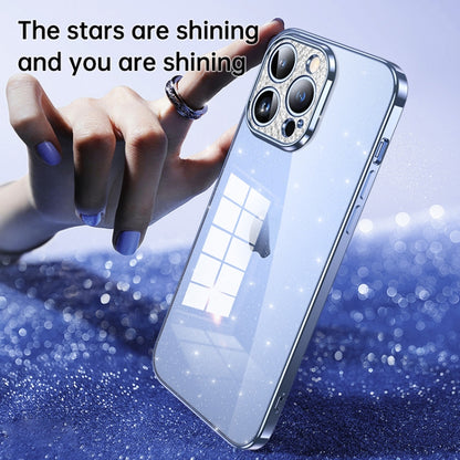 SULADA Electroplated Transparent Glittery TPU Phone Case, For iPhone 12 Pro Max, For iPhone 11