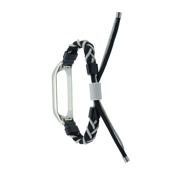 Silicone Bean Braided Cord Nylon Watch Band, For Xiaomi Mi Band 8, For Xiaomi Mi Band 7, For Xiaomi Mi Band 6 / 5, For Xiaomi Mi Band 4 / 3