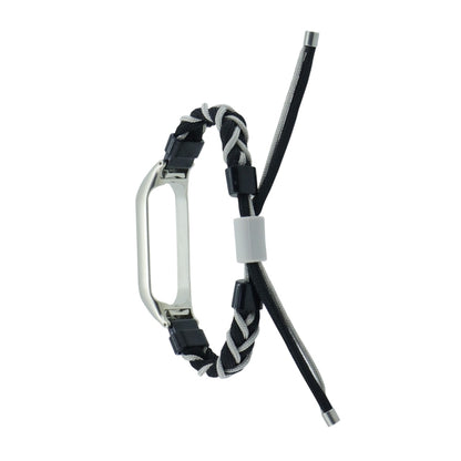 Silicone Bean Braided Cord Nylon Watch Band, For Xiaomi Mi Band 8, For Xiaomi Mi Band 7, For Xiaomi Mi Band 6 / 5, For Xiaomi Mi Band 4 / 3