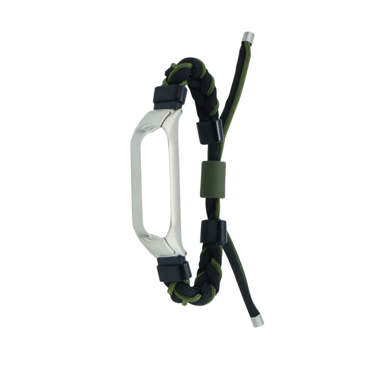 Silicone Bean Braided Cord Nylon Watch Band, For Xiaomi Mi Band 8, For Xiaomi Mi Band 7, For Xiaomi Mi Band 6 / 5, For Xiaomi Mi Band 4 / 3