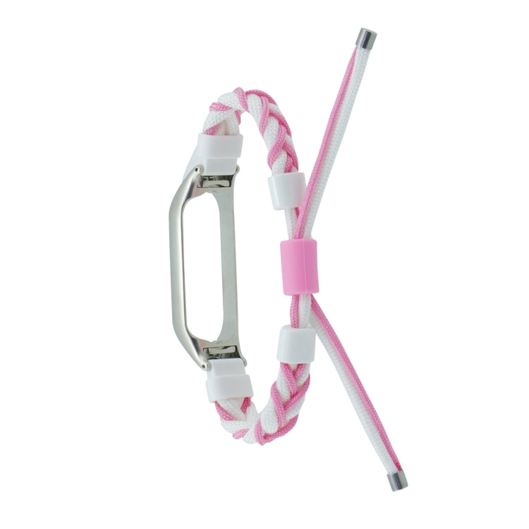 Silicone Bean Braided Cord Nylon Watch Band, For Xiaomi Mi Band 8, For Xiaomi Mi Band 7, For Xiaomi Mi Band 6 / 5, For Xiaomi Mi Band 4 / 3
