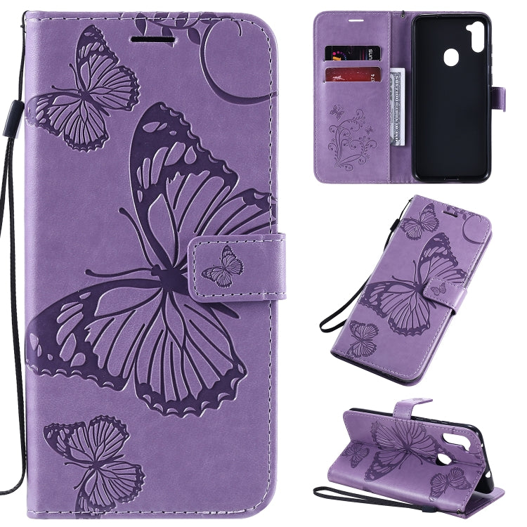 3D Butterflies Embossing Pattern Horizontal Flip Leather Case with Holder & Card Slot & Wallet, For Sony Xperia L4, For Sony Xperia 10 II, For Xiaomi Redmi K30 Pro, For Samsung Galaxy A11, For Samsung Galaxy A21s, For Samsung Galaxy A31