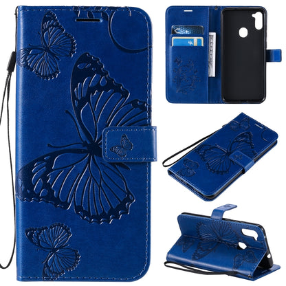 3D Butterflies Embossing Pattern Horizontal Flip Leather Case with Holder & Card Slot & Wallet, For Sony Xperia L4, For Sony Xperia 10 II, For Xiaomi Redmi K30 Pro, For Samsung Galaxy A11, For Samsung Galaxy A21s, For Samsung Galaxy A31