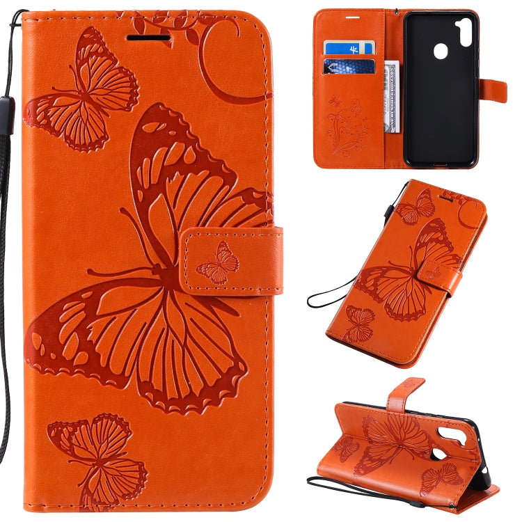 3D Butterflies Embossing Pattern Horizontal Flip Leather Case with Holder & Card Slot & Wallet, For Sony Xperia L4, For Sony Xperia 10 II, For Xiaomi Redmi K30 Pro, For Samsung Galaxy A11, For Samsung Galaxy A21s, For Samsung Galaxy A31