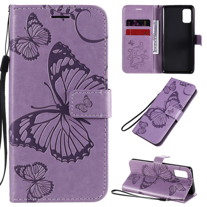 3D Butterflies Embossing Pattern Horizontal Flip Leather Case with Holder & Card Slot & Wallet, For Samsung Galaxy A41, For Samsung Galaxy A51 5G, For Samsung Galaxy A71 5G, For Huawei Nova 7, For Huawei Nova 7 Pro, For Huawei Nova 7 SE / P40 Lite 5G