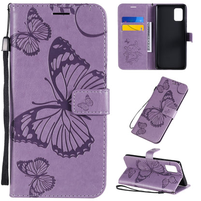 3D Butterflies Embossing Pattern Horizontal Flip Leather Case with Holder & Card Slot & Wallet, For Samsung Galaxy A41, For Samsung Galaxy A51 5G, For Samsung Galaxy A71 5G, For Huawei Nova 7, For Huawei Nova 7 Pro, For Huawei Nova 7 SE / P40 Lite 5G