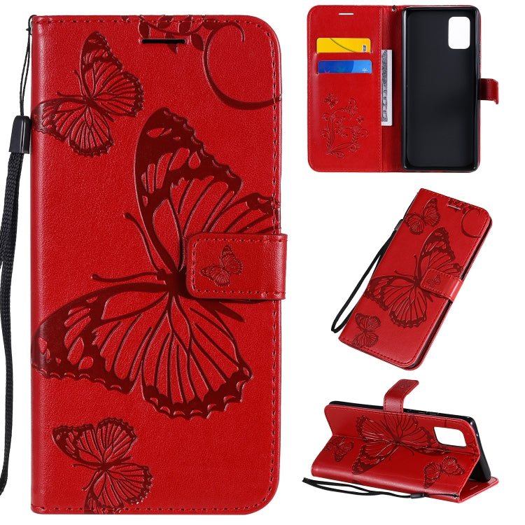 3D Butterflies Embossing Pattern Horizontal Flip Leather Case with Holder & Card Slot & Wallet, For Samsung Galaxy A41, For Samsung Galaxy A51 5G, For Samsung Galaxy A71 5G, For Huawei Nova 7, For Huawei Nova 7 Pro, For Huawei Nova 7 SE / P40 Lite 5G