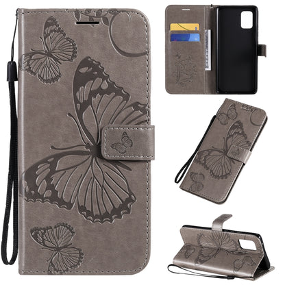 3D Butterflies Embossing Pattern Horizontal Flip Leather Case with Holder & Card Slot & Wallet, For Samsung Galaxy A41, For Samsung Galaxy A51 5G, For Samsung Galaxy A71 5G, For Huawei Nova 7, For Huawei Nova 7 Pro, For Huawei Nova 7 SE / P40 Lite 5G