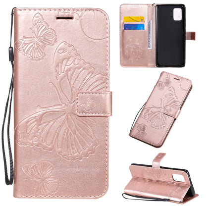 3D Butterflies Embossing Pattern Horizontal Flip Leather Case with Holder & Card Slot & Wallet, For Samsung Galaxy A41, For Samsung Galaxy A51 5G, For Samsung Galaxy A71 5G, For Huawei Nova 7, For Huawei Nova 7 Pro, For Huawei Nova 7 SE / P40 Lite 5G