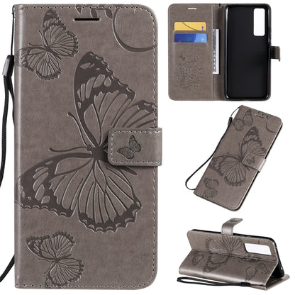 3D Butterflies Embossing Pattern Horizontal Flip Leather Case with Holder & Card Slot & Wallet, For Samsung Galaxy A41, For Samsung Galaxy A51 5G, For Samsung Galaxy A71 5G, For Huawei Nova 7, For Huawei Nova 7 Pro, For Huawei Nova 7 SE / P40 Lite 5G