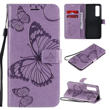 3D Butterflies Embossing Pattern Horizontal Flip Leather Case with Holder & Card Slot & Wallet, For Samsung Galaxy A41, For Samsung Galaxy A51 5G, For Samsung Galaxy A71 5G, For Huawei Nova 7, For Huawei Nova 7 Pro, For Huawei Nova 7 SE / P40 Lite 5G