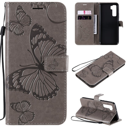 3D Butterflies Embossing Pattern Horizontal Flip Leather Case with Holder & Card Slot & Wallet, For Samsung Galaxy A41, For Samsung Galaxy A51 5G, For Samsung Galaxy A71 5G, For Huawei Nova 7, For Huawei Nova 7 Pro, For Huawei Nova 7 SE / P40 Lite 5G
