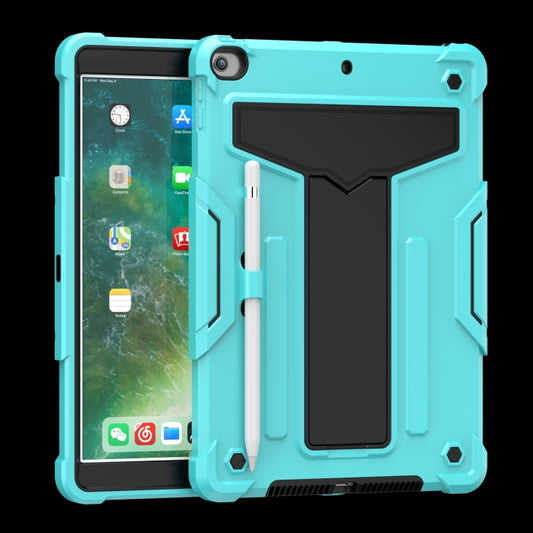 T-shaped Bracket Contrast Color Shockproof PC + Silicone Flat Protective Case, For iPad 10.2 / iPad Pro 10.5, For Samsung Galaxy Tab A8.4 (2020) T307, For Samsung Galaxy Tab A8.0 (2019) T290, For Samsung Galaxy Tab A10.1 (2019) T510