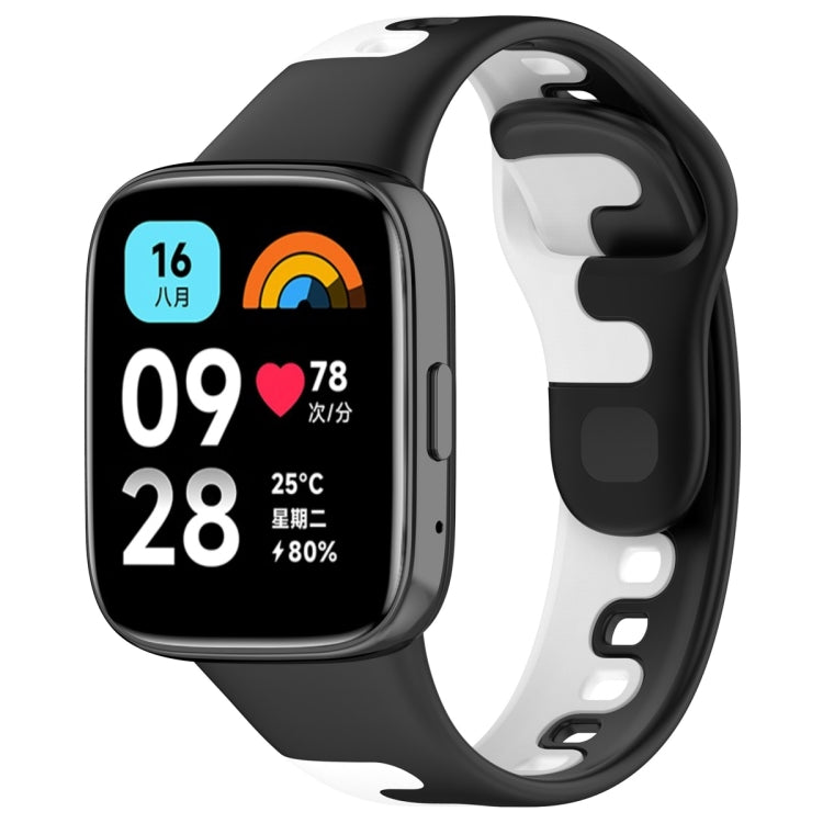 Stitching Two Color Silicone Watch Band, For Redmi Watch 3 Lite