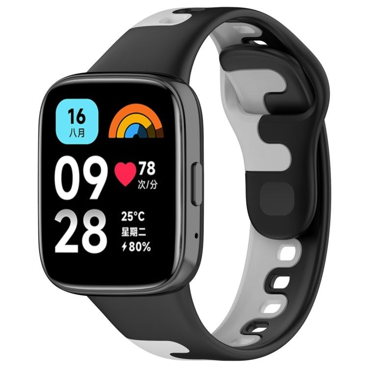 Stitching Two Color Silicone Watch Band, For Redmi Watch 3 Lite