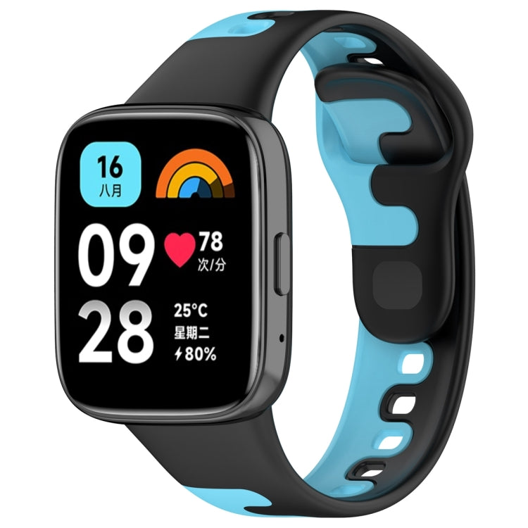 Stitching Two Color Silicone Watch Band, For Redmi Watch 3 Lite