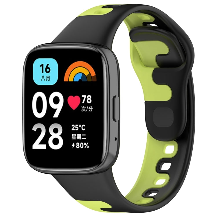 Stitching Two Color Silicone Watch Band, For Redmi Watch 3 Lite