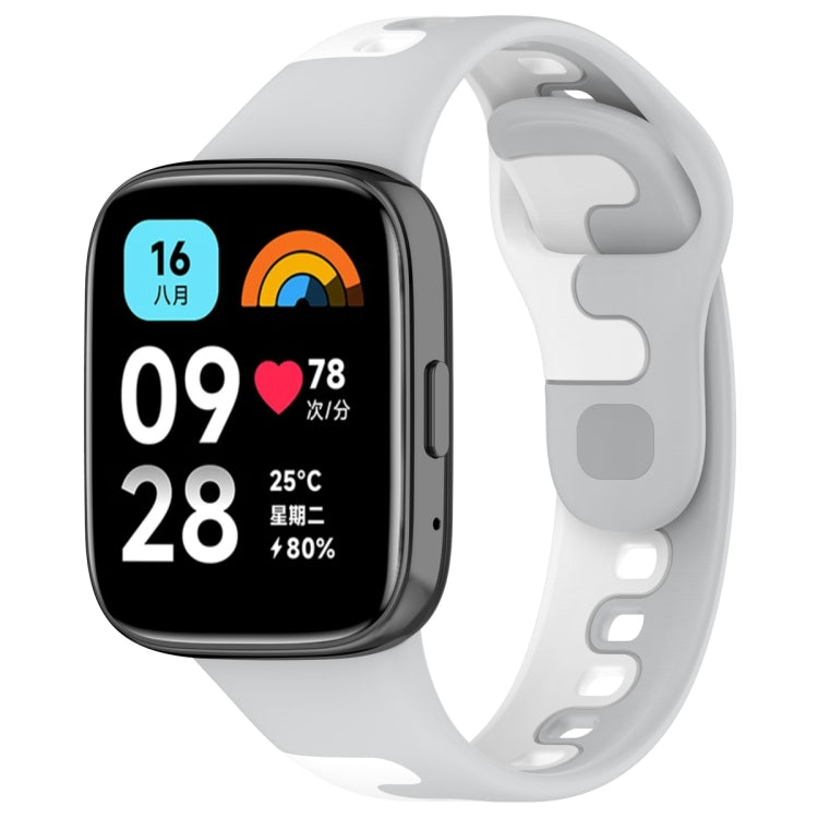 Stitching Two Color Silicone Watch Band, For Redmi Watch 3 Lite