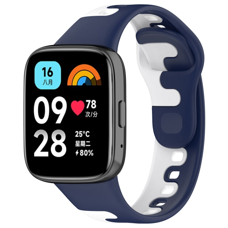 Stitching Two Color Silicone Watch Band, For Redmi Watch 3 Lite