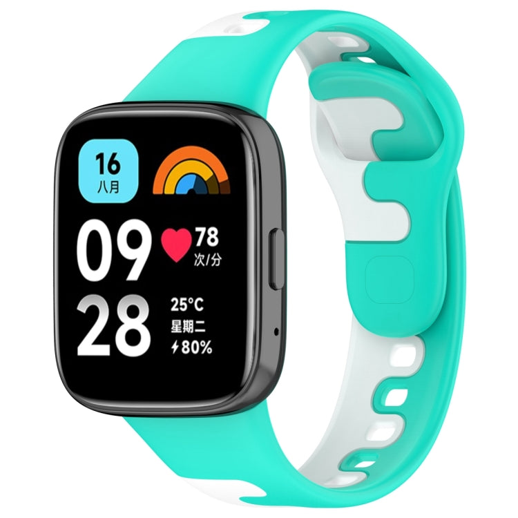 Stitching Two Color Silicone Watch Band, For Redmi Watch 3 Lite