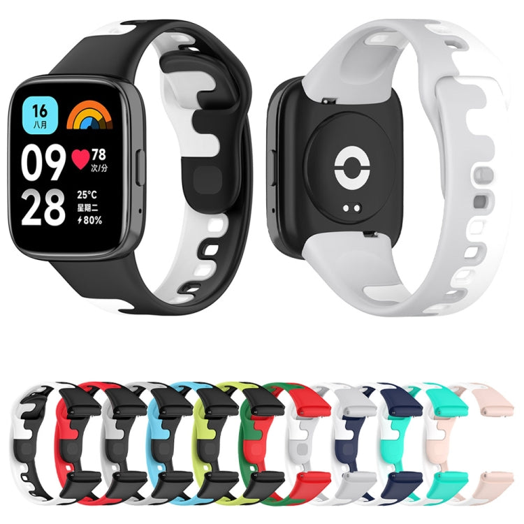 Stitching Two Color Silicone Watch Band, For Redmi Watch 3 Lite
