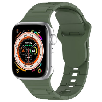 Square Buckle Armor Style Silicone Watch Band, For Apple Watch 7 41mm, For Apple Watch 7 45mm, For Apple Watch SE 40mm